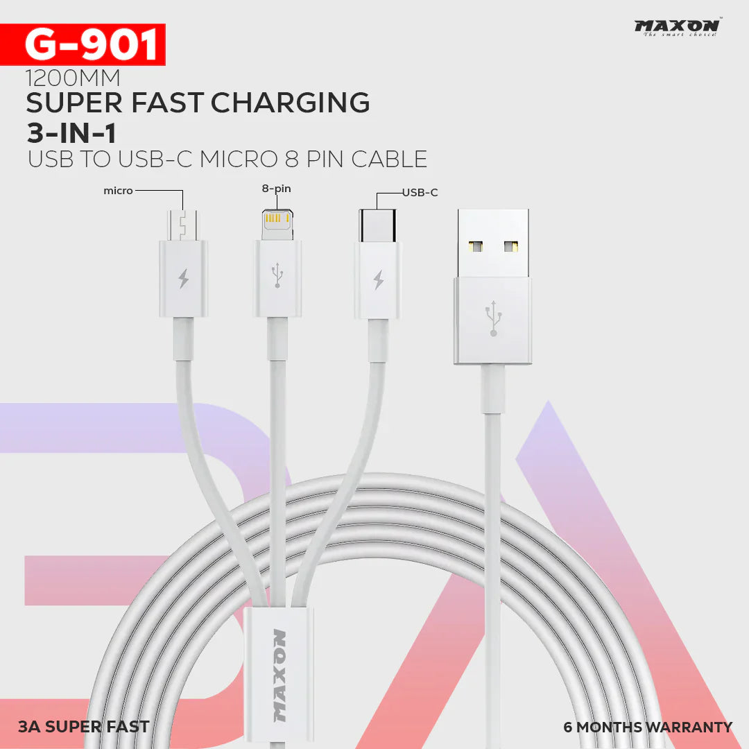 Maxon G-901 Charging Cable 3-in-1