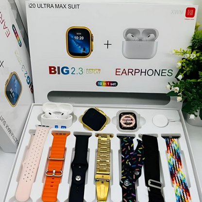 i20 Ultra Max Suit Smart watch with Airpods