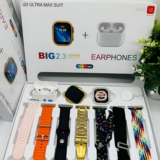 i20 Ultra Max Suit Smart watch with Airpods