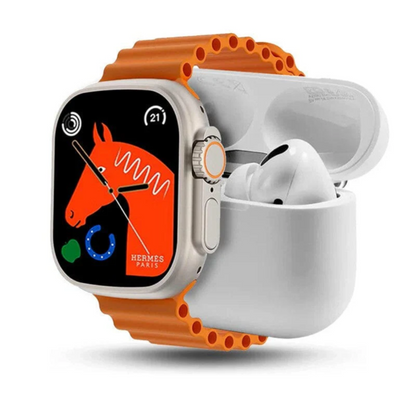 Smart watch with Airpods 
