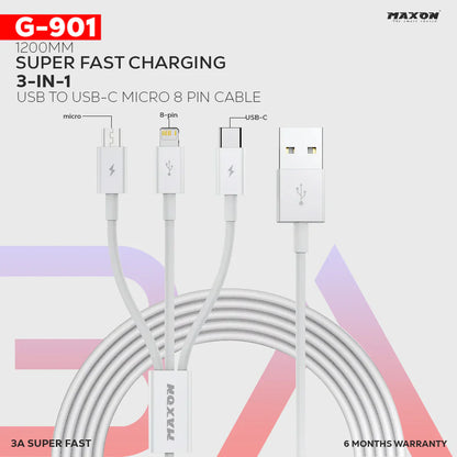 Maxon G-901 Charging Cable 3-in-1